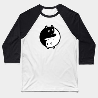 Cat Yin Yang Baseball T-Shirt